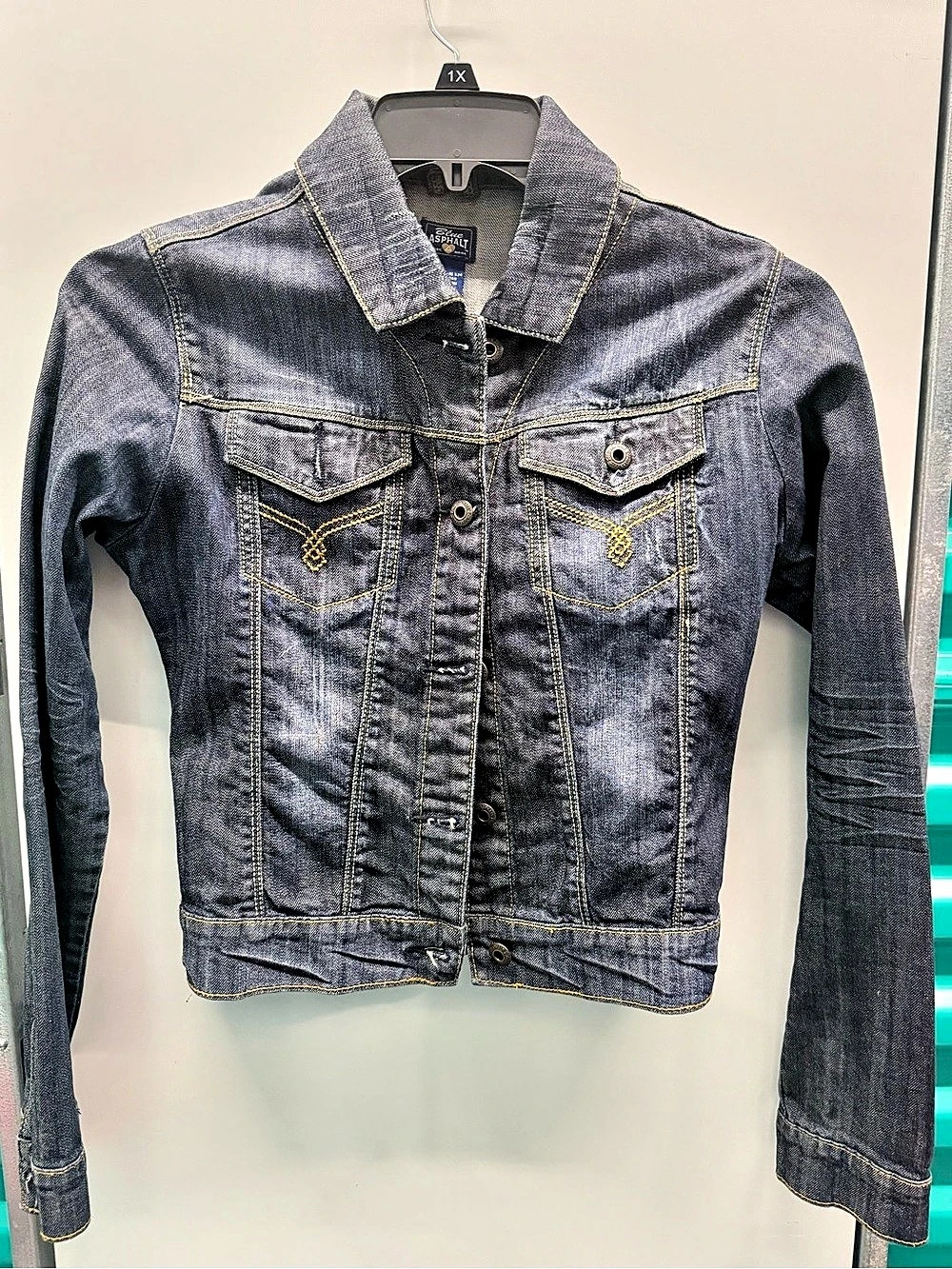 Blue Asphalt Denim Jacket in Blue Like size Medium